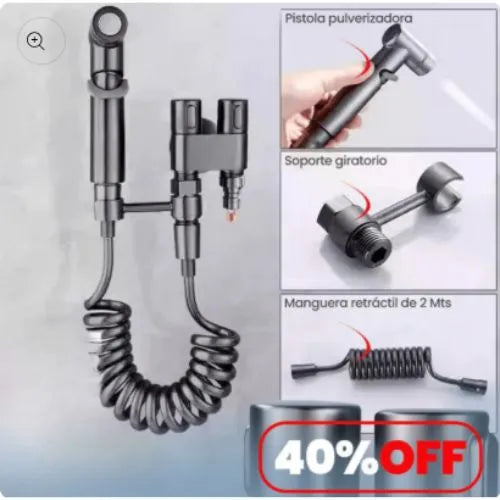 Bidet de Mano 2 en 1 de Acero Inoxidable: Ahorro y limpieza eficiente
