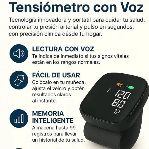 Heartly™ - Tensiómetro de Muñeca - Digital Portatil